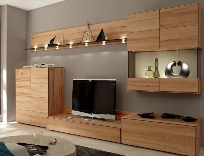 Muebles extensibles de la consola de madera sólida TV/difícilmente soporte gris de madera de la esquina TV