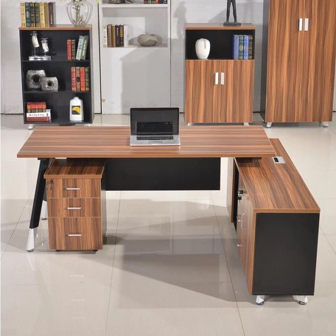 El OEM mantiene la tabla de madera de la oficina del roble del ordenador del escritorio/MFC de la cereza decorativa del acabamiento