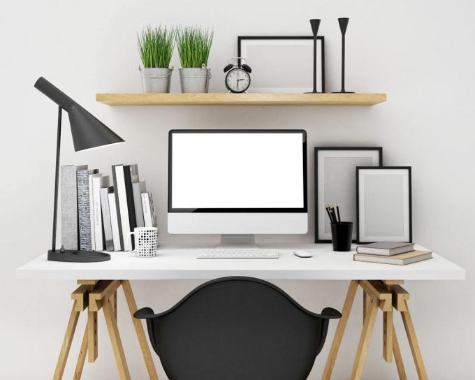 2018 modificó la tabla blanca de madera moderna de la oficina para requisitos particulares del escritorio de oficina