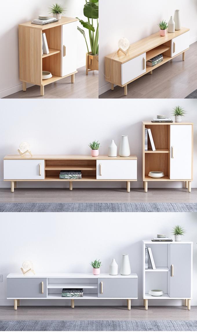 La madera real TV de los muebles simples de la sala de estar coloca el tipo moderno del paquete perfecto