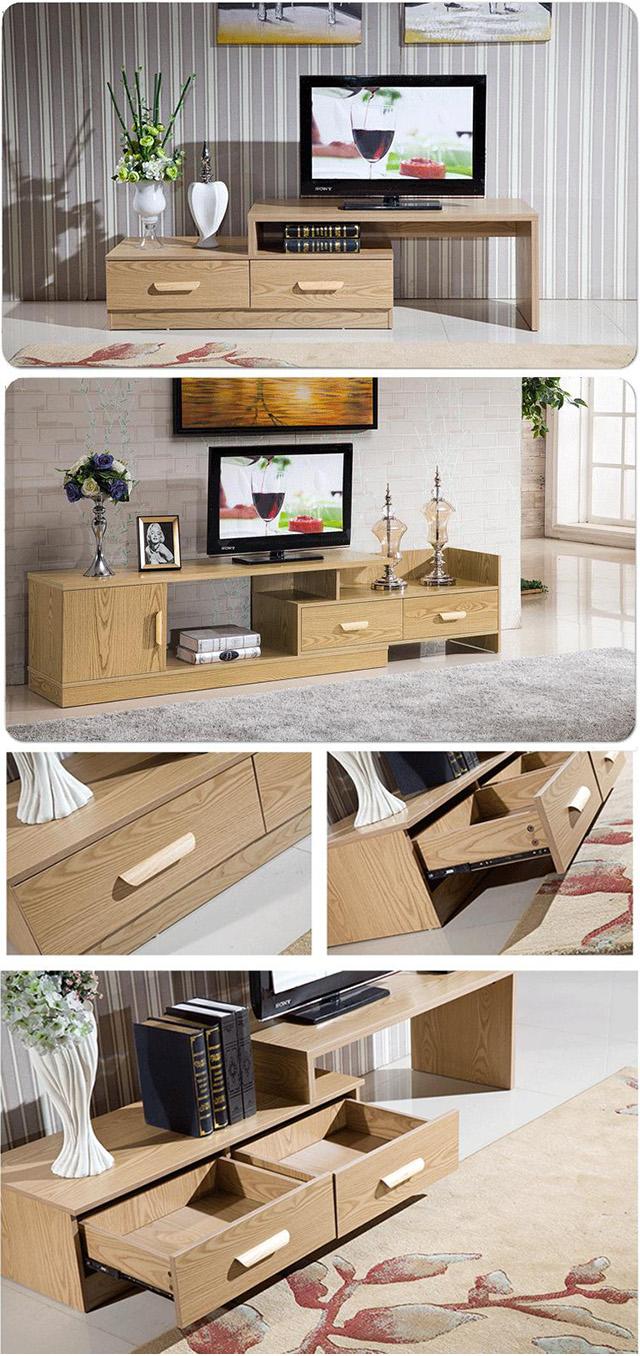 Tablero de partícula de la lamina de la unidad de madera sólida TV de la sala de estar del diseño moderno para la función multi