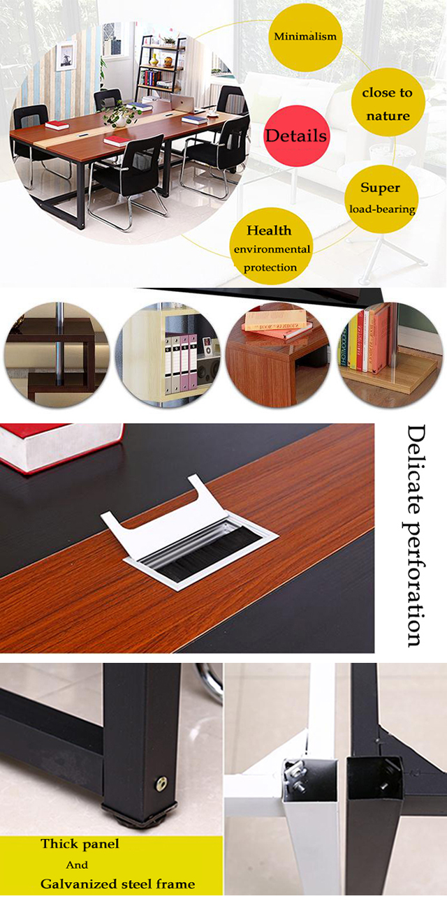 Alto escritorio de oficina moderno industrial brillante del tablero de partícula de la melamina del diseño de la oficina