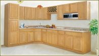 L Shape Pressed Wood Kitchen Cabinets / Simple Particle Board Kitchen Cabinet Doors
