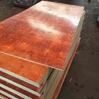 La madera contrachapada hecha frente película roja impermeable, melamina laminó la madera contrachapada prensa caliente de 2 veces