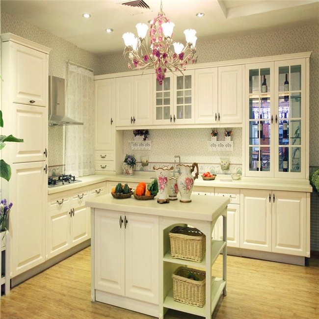 Armarios de cocina blancos arriba gruesos del tablero de partícula para la decoración de la cocina de la casa