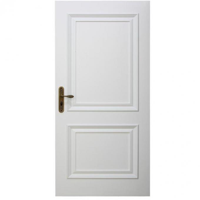 Piel de alta densidad de la puerta del MDF del color blanco, piel durable de la puerta de la larga vida para la puerta