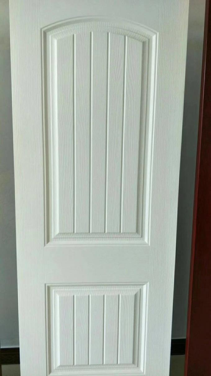 Piel de alta densidad de la puerta del MDF del color blanco, piel durable de la puerta de la larga vida para la puerta