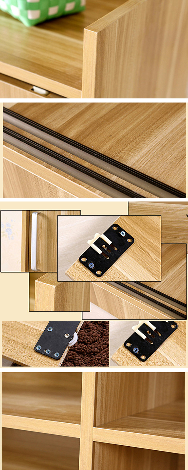 Gabinete de madera del estante del zapato de la suposición de lujo ligera del estilo para los productos de madera de la sala de estar