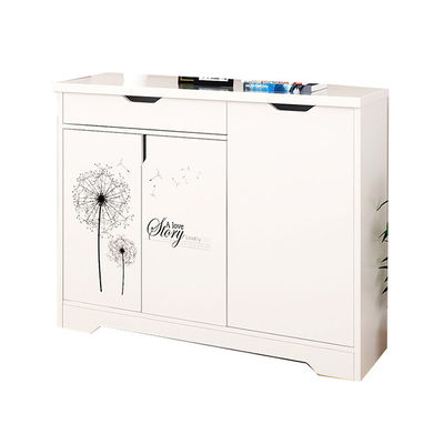 Gabinete revestido del estilo de partícula del tablero del zapato de la melamina conveniente simple blanca del estante